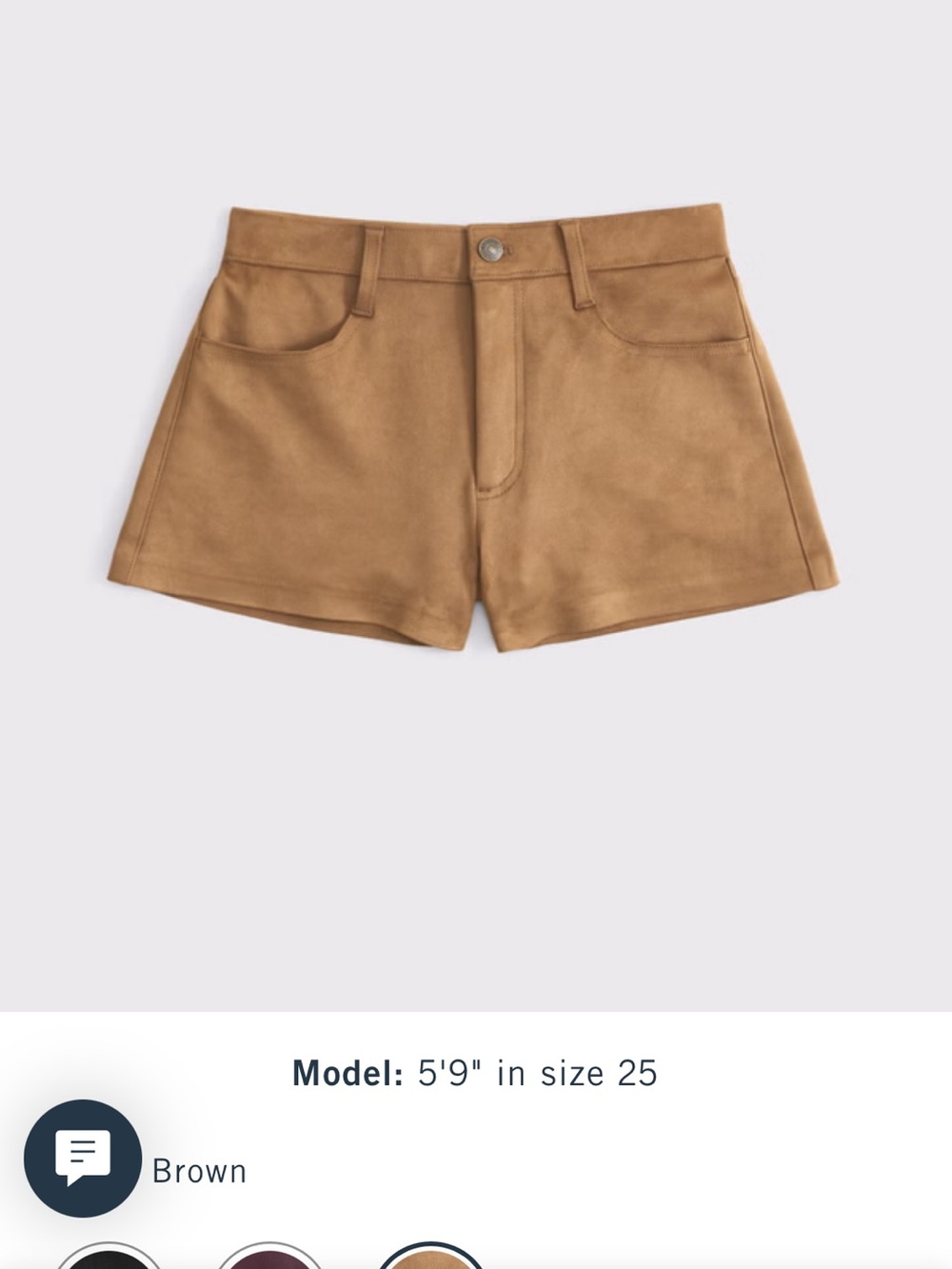 Abercrombie suede shorts - Picture 2 of 3
